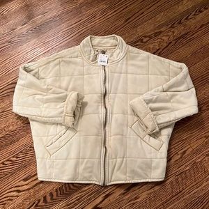 NWT Free People Dolman Quilted Jacket in Ivory RARE sz XS